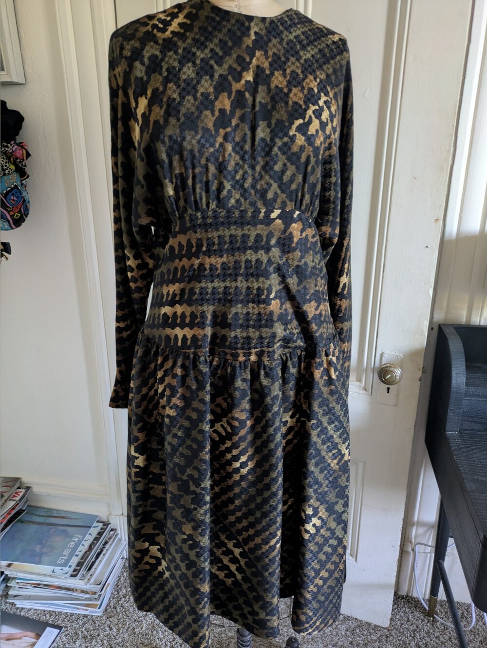 Hanae Mori Silk Vintage Dress Size 12